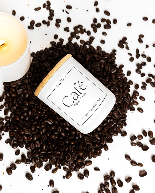 "Cafe" Coffee Candle